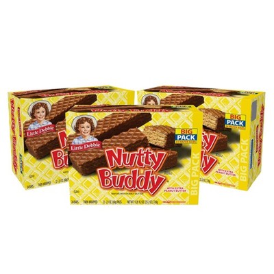 Little Debbie Nutty Bars Wafer Bar 25.2 Oz (3 Boxes) by 24 Count (Pack of 3) 