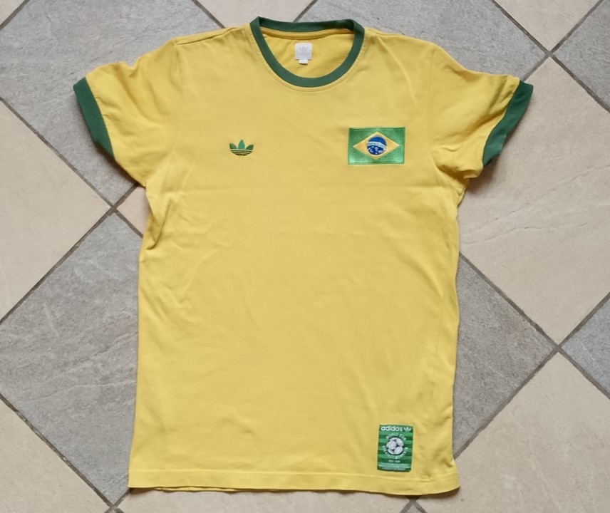 Vintage Adidas Brazil 1970 All Time Greatest Soccer Jersey Mens