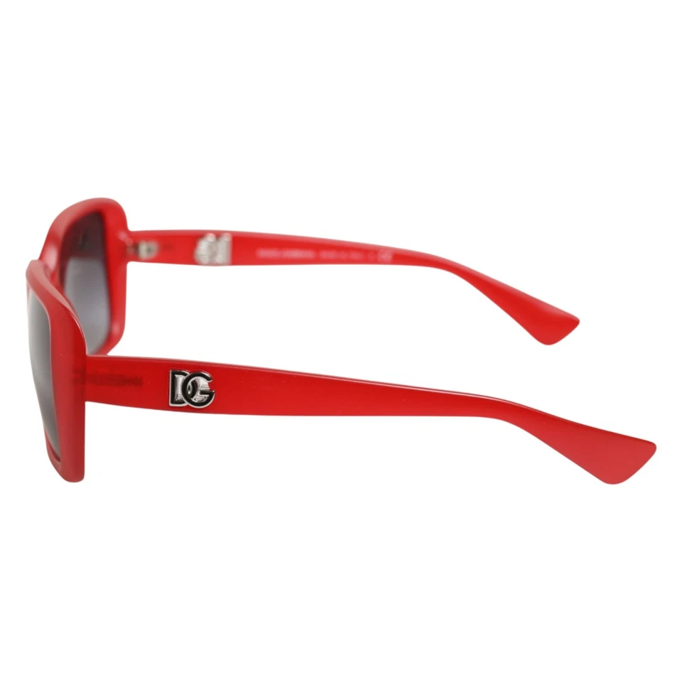 Dolce & Gabbana Lunettes de Soleil DG6093 Rouge Rectangulaire Gris Gradué Verres - Photo 4/4
