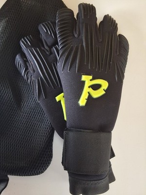 Profi Qualität Profi Herren Torwarthandschuhe schwarz German Contact 4mm Größe 8