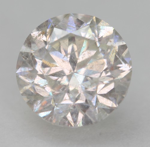 Diamant Rond Taillé Brillant 5,41 CT 10,40 MM, Diamant Gris Naturel