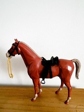 Vintage Marx USA Chestnut Thunderbolt horse with some tack 13  