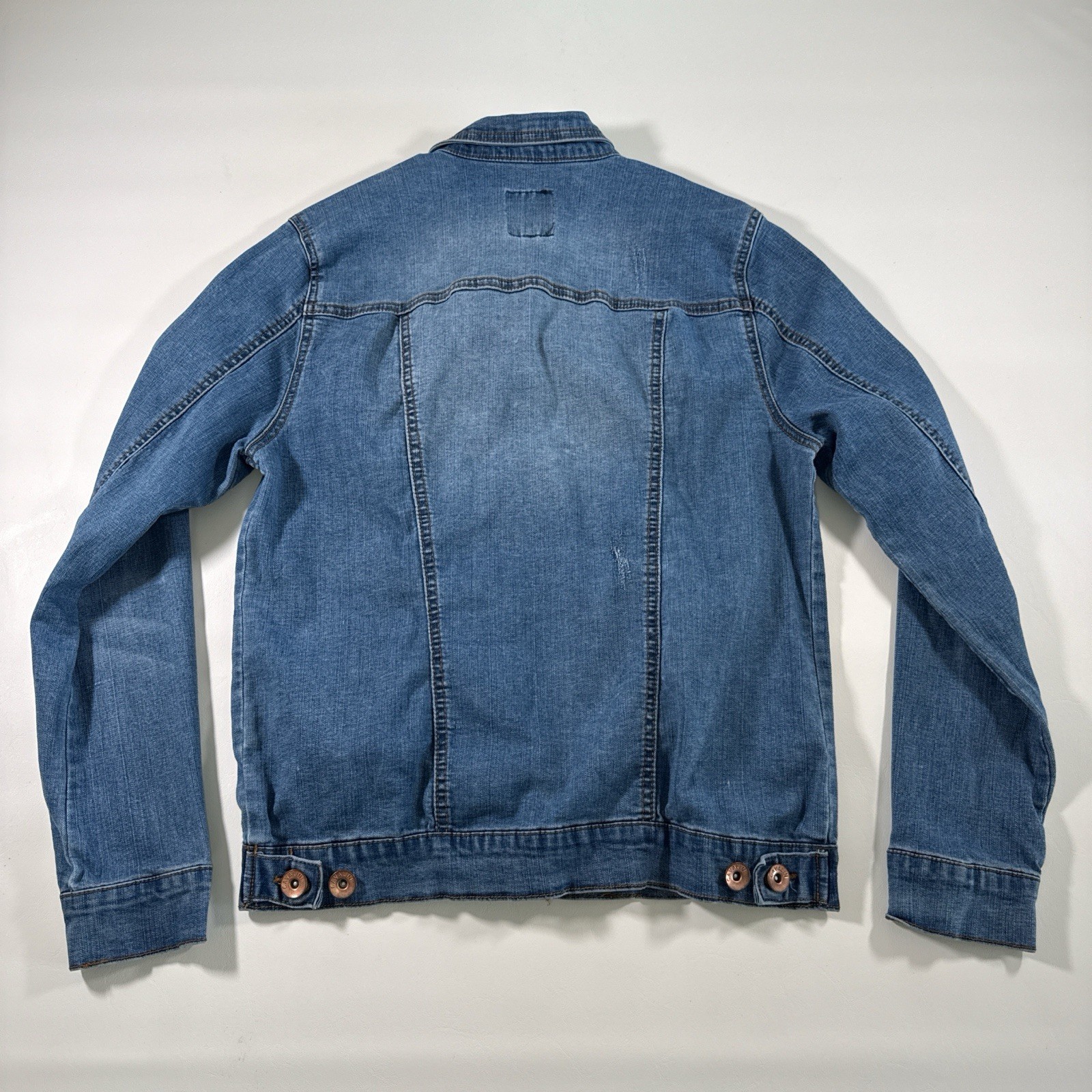 Cavalini Blue Button Collared Pockets Women's Den… - image 8