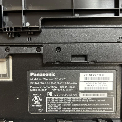 Panasonic Toughbook CF-20 Detachable Keyboard Base CF-VEK201LM - PRE-OWNED AS IS