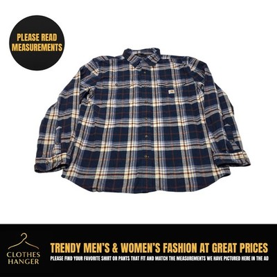 Carhartt Heavyweight Flannel Shirt Mens Large Plaid Loose Fit Grunge Work