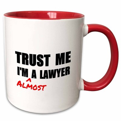 3dRose Trust Me I m Almost A Lawyer Mug   Fun Law Humor, Red Ceramic, 11oz