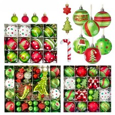 34/12/9pcs Grinch Christmas Ball Decorations Green Monster Xmas Tree Ornaments G