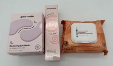 Grace & Stella and Honest Beauty Bundle 3 Items Eye Masks Makeup Wipes & Spray