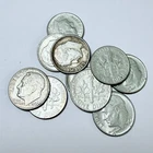ROOSEVELT SILVER DIMES LOT OF 10 - 90% SILVER FREE SHIPPING #7830
