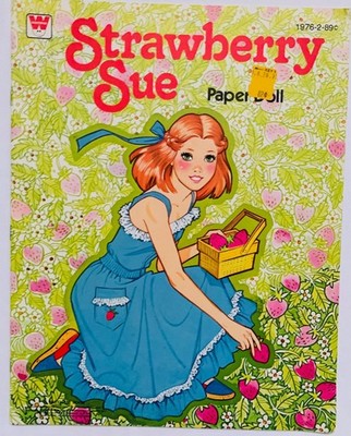 Whitman ''STRAWBERRY SUE'' 1979 Original Vintage Paper Doll Book - UNCUT