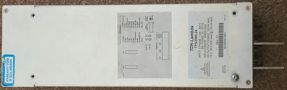 TDK-Lambda TPS3000-24 3200W 24V 134A Fuente de alimentación trifásica AC/DC - Sin accesorios Foto 4 de 4