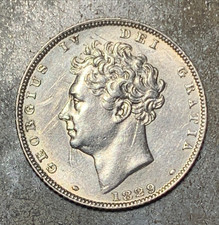 1829 6 Pence Silver Coin .925