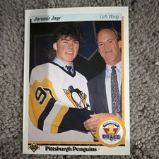Upper Deck 1990-91 Jaromir Jagr #356 Rookie Draft Pick Penguins NHL