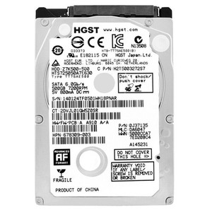 HGST Hard Drive SATA III 500GB HTS725050A7E630 2.5 inch