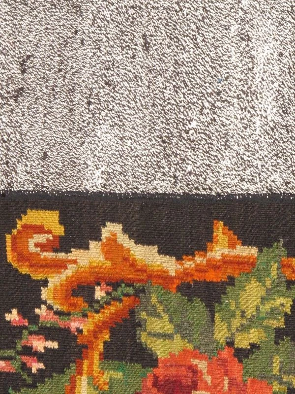 Vintage Hand Woven Traditional Kilim Rug 3'7" x 4'11" Oriental Wool Carpet - Image 3 of 4