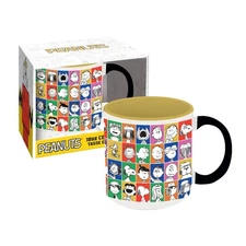 ICUP Peanuts 75th Faces 18oz Ceramic Mug - Officially Licensed Peanuts Mercha...