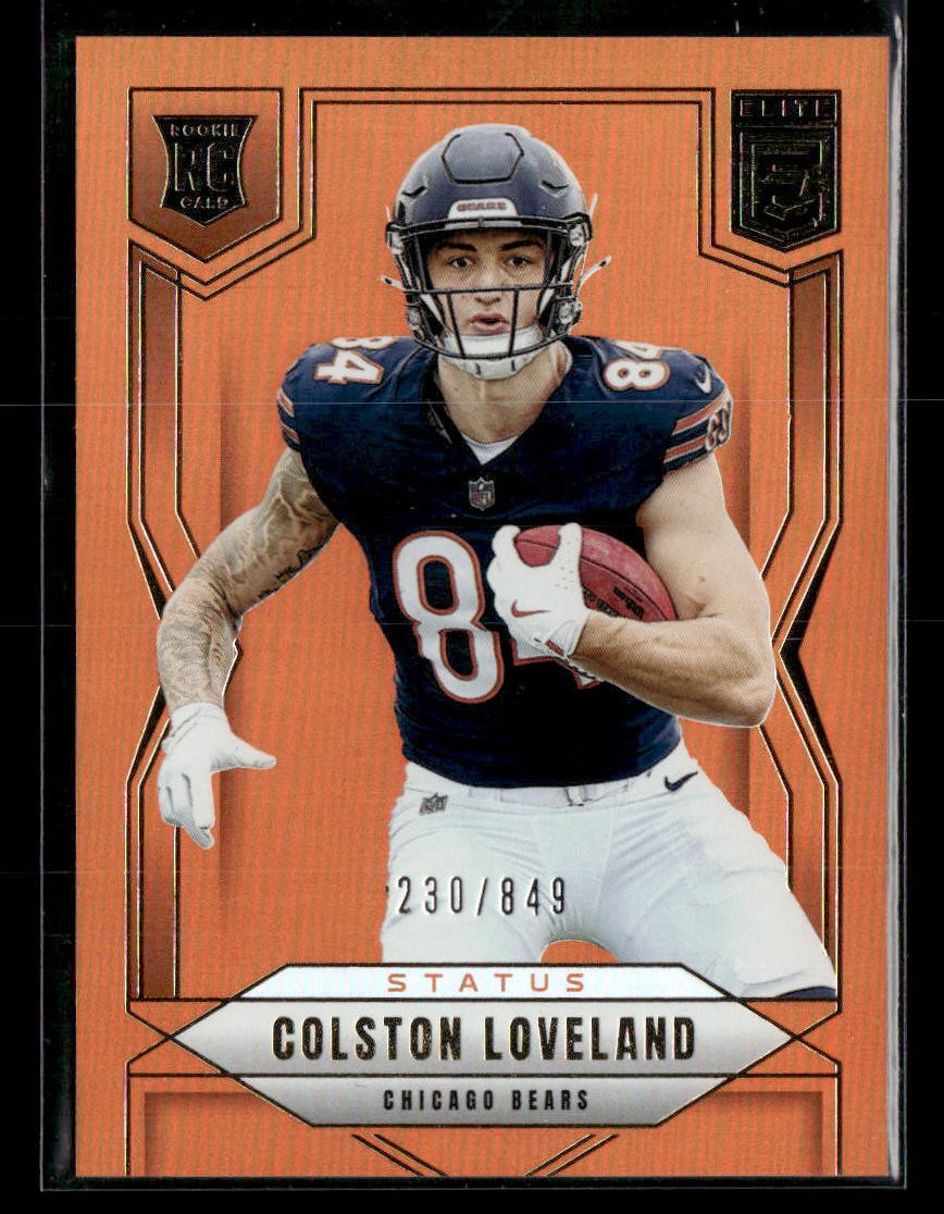 2025 Donruss Elite #109 Colston Loveland Status Metallic Orange RC /849