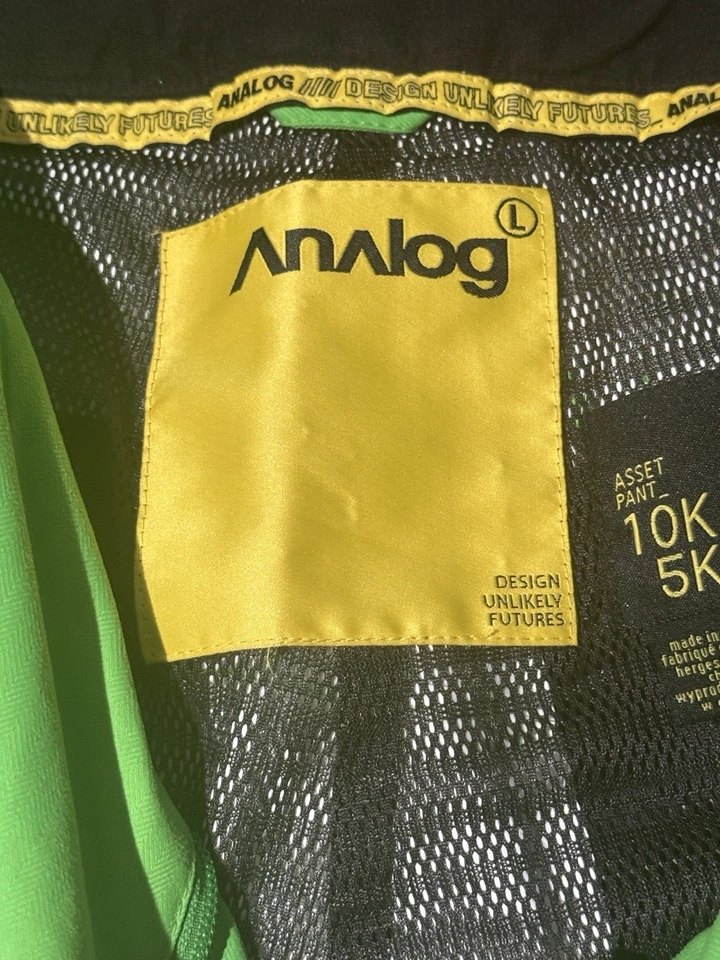 VTG Burton Analog Snow Pants Mens Large Neon Green Echo Snowboard Ski Winter Y2K - Image 3 of 4