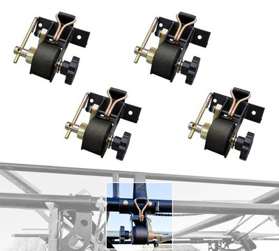 Mytee Products 1-1/2 X 7 Black Ladder Rack Ratchet Straps J-Hook 2 - 500 Lbs