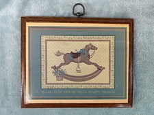 Vintage Nursery Horse Wall Plaque 10.5x9