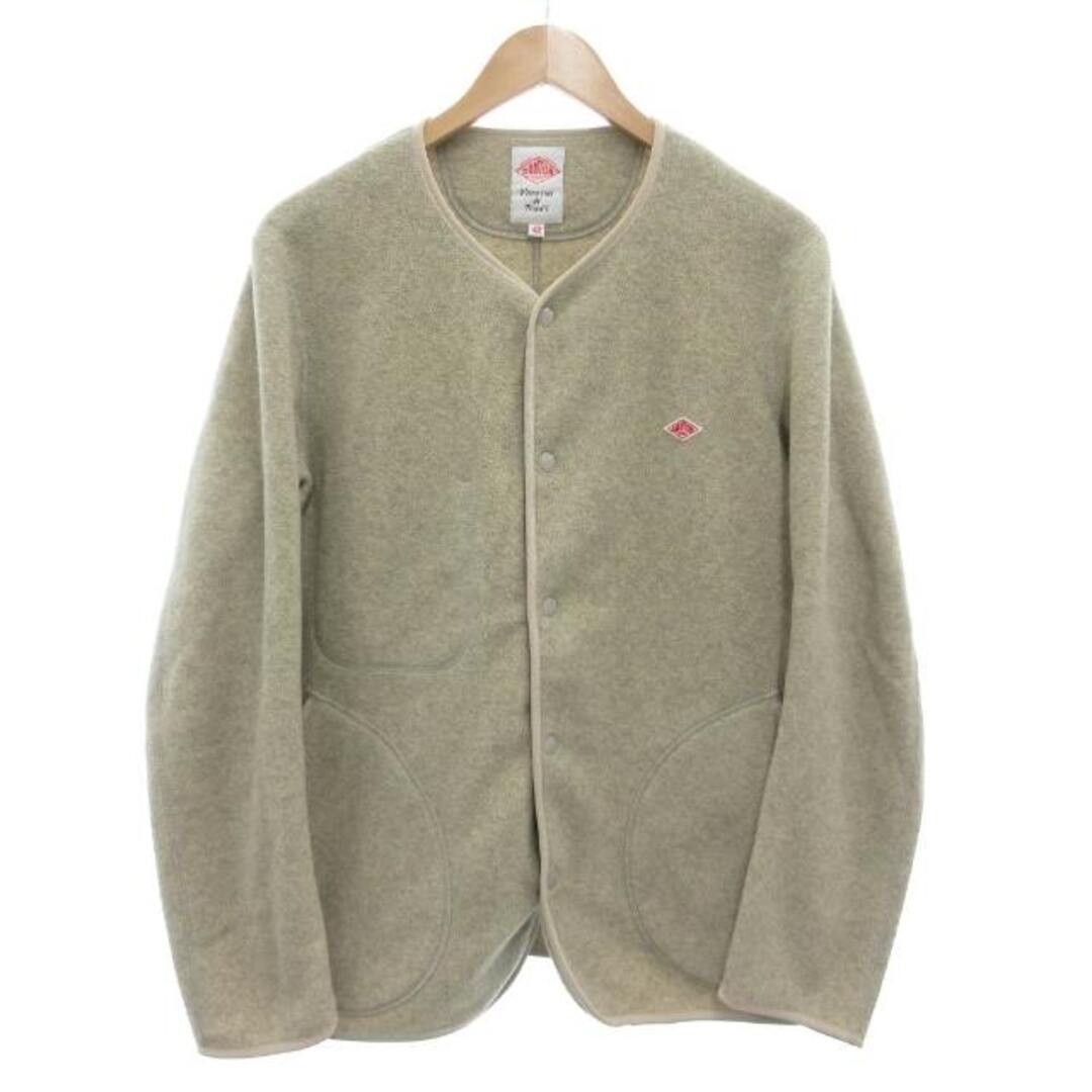 Danton Collarless Fleece Jacket Logo Patch Snap B… - image 1