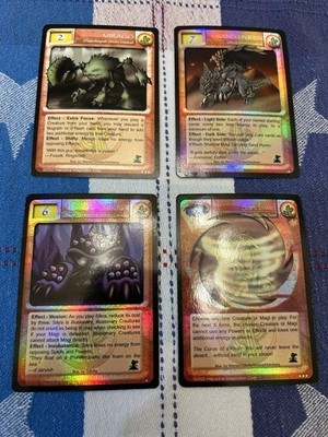 Lot of 4 d Resh Magi Nation Duel cards, some rare and alternate foil
