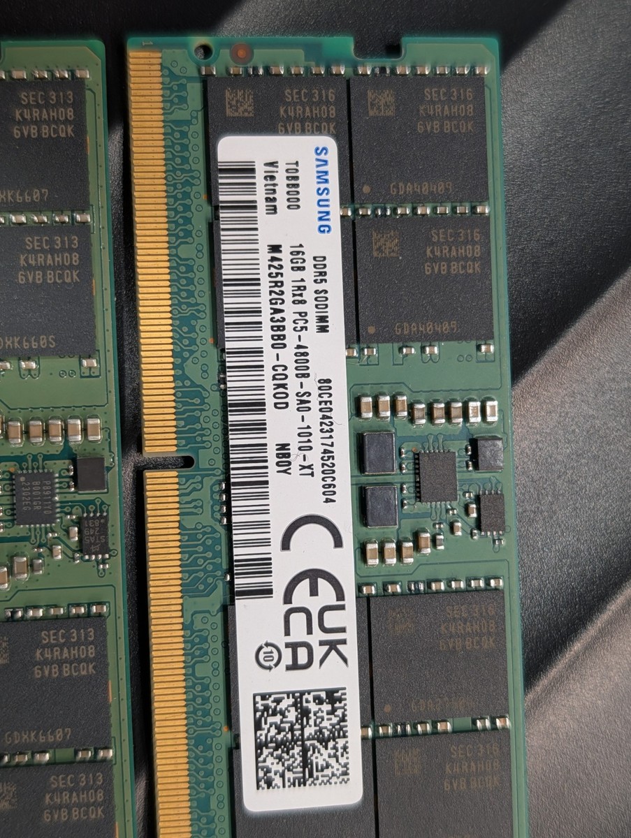 SAMSUNG 16GB DDR5 Laptop SODIMM RAM Memory 1Rx8 PC5-4800B | eBay