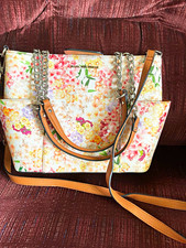 Dana Buchman Floral Tote Shoulder Bag Purse C...