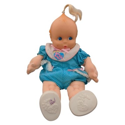Jesco Kewpie Baby Doll Giggles When You Comb Her Curls 17'' Rose Art Vintage 1993