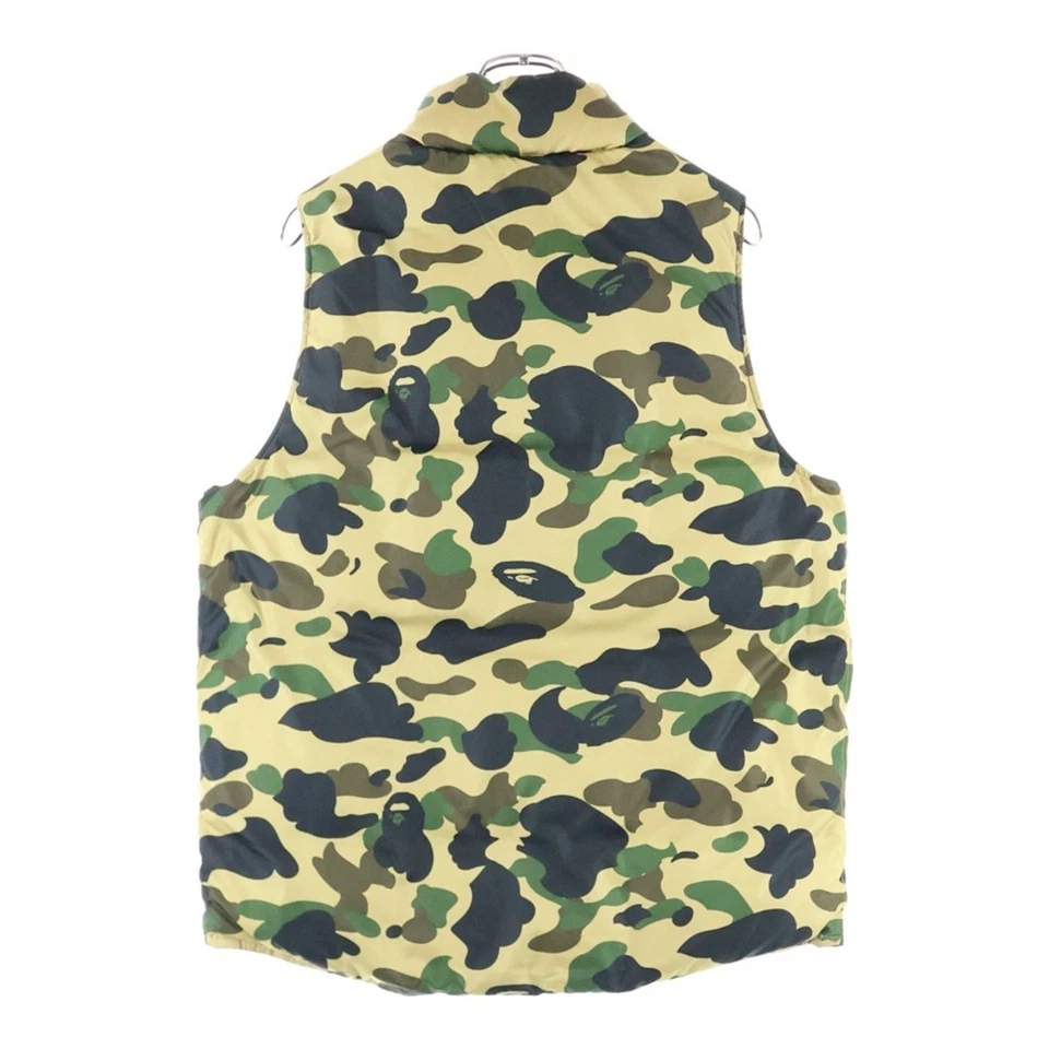 A Bathing Ape Reversible Down Vest 001LJ0801019X Camo Pattern Multicolor Used 56 - Image 2 of 4