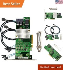 PCIe 3.0 x8 SAS HBA Card Compatible with LSI 9211-8i 9300-8i, 12Gbps