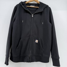 Carhartt Full Zip Hoodie Youth L 12/14 Black Relaxed Fit Midweight Sweatshirt