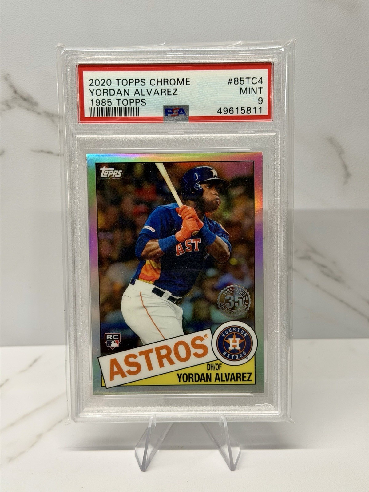 Topps Chrome 2020 MLB Astros Yordan Alvarez 1985 Rookie Card *MINT PSA 9* ⚾️