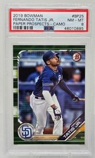 2019 Bowman Camo Short Print FERNANDO TATIS JR RC CARD PSA 8 NM-MT