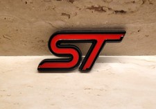 ST Rear Badge Black/Red, Fiesta ST150/ST500, Focus ST, Puma ST, Kuga ST,