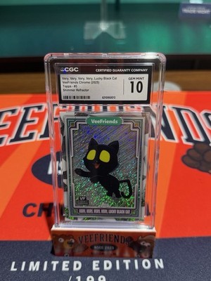 Topps Chrome 2025 Very, Very, Very, Lucky Black Cat VeeFriends /250 CGC 10 POP 8