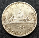 1966 Canada Silver $1 Dollar - 80% Silver Coin - Great Condition