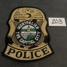 Montpelier Vermont Police Patch - 203