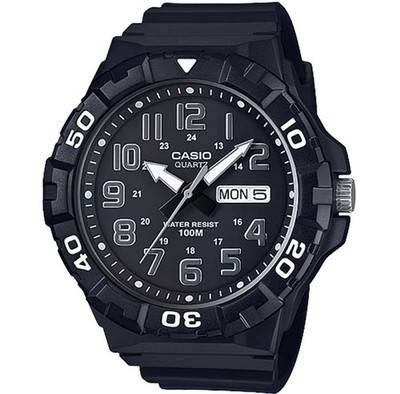 Casio MRW-210H-1AV Men s Black Analog Date Window Sport Watch Resin Band WR 100M