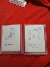 2021 Leaf (2) Bayron Lora Auto Cyan Printing Plate 1/1 Rangers & 1/1 Black