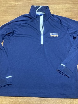 Zero Restriction Mens L Navy Blue 1/4 Zip Golf Pullover Lightweight