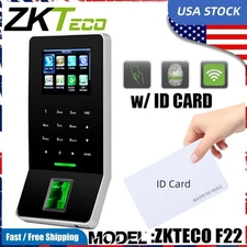 Zkteco F22 Kit Door Access Control System Biometric Fingerprint Wi-Fi w/ ID CARD