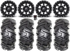 Fuel Maverick Black 14" Wheels 30" Moto MTC Tires Kawasaki Mule Pro FXT KRX /