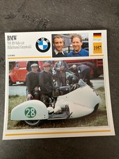 CARTE FICHE MOTO collection ATLAS  BMW 500 RS SIDE CAR HILLEBRAND / GRUNWALD