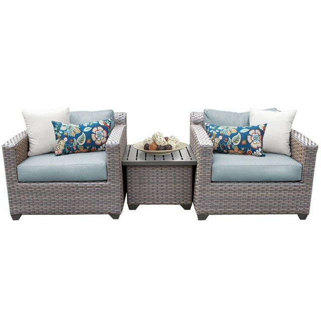 Florence 3 Piece Outdoor Wicker Patio Furniture Set 03a For Sale Online Ebay