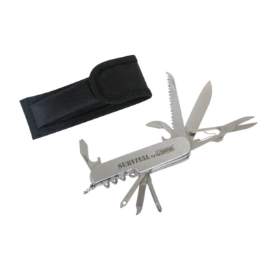 Messer Schweizer Vielzweck- Taschenmesser Tasche Stahl 11 Funktionen + Etui - Bild 1 von 2