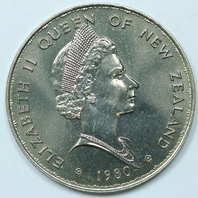 1980 New Zealand NZ $1 Coin Fantail Bird BU | eBay