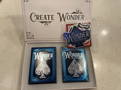 Wonder Playing Cards Chris Hage Silver gilded in custom tucks 2 Decks box set