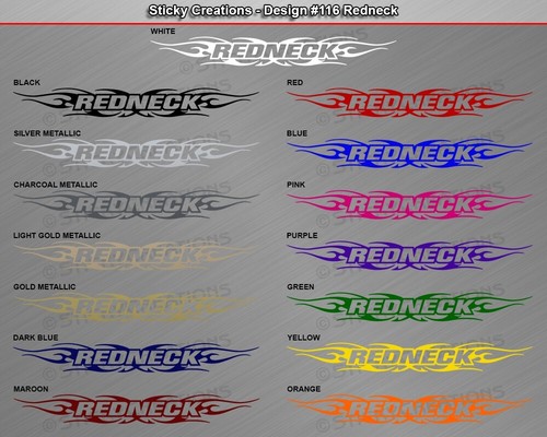 #116 REDNECK Decal Sticker Windshield Window Vinyl Graphic Banner Tribal Redneck - Picture 5 of 6