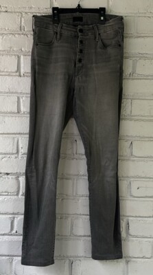 Mother denim light grey skinny jeans style the pixie super moon wash size 28